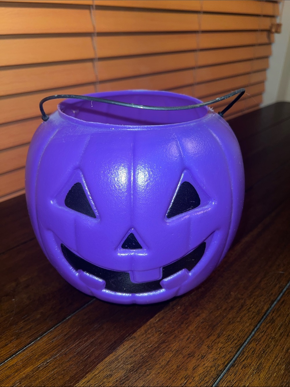 Halloween Purple Jack-O'-Lantern Candy Bucket